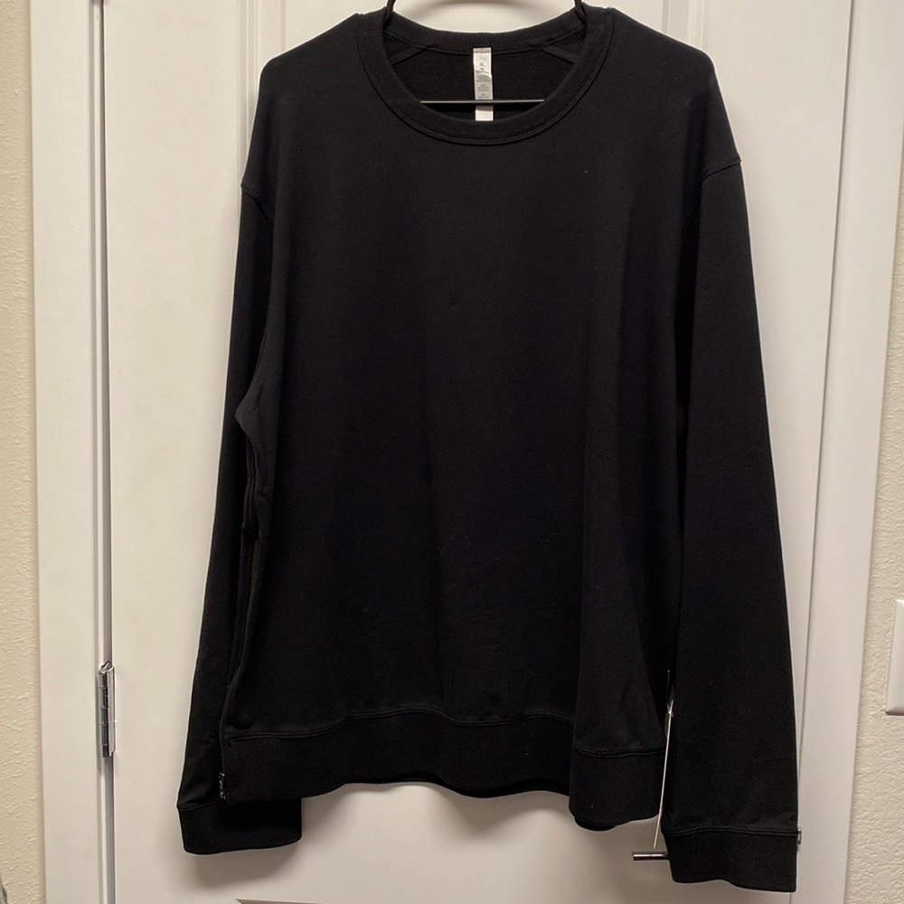 NWT - Mens Lululemon - Cross Cut Long Sleeve Crew - Sweatshirt Black